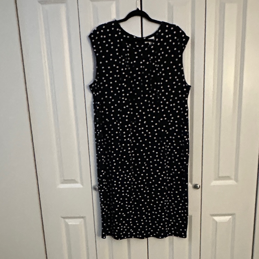 Charter Club Black and White Polka Dot Midi Dress